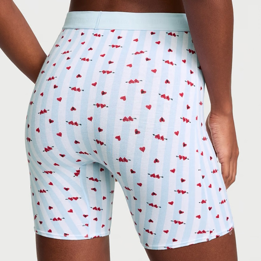 ♥️ Victorias Secret Logo  High-Waist Boxer Brief Panty Short Underwear. NWT